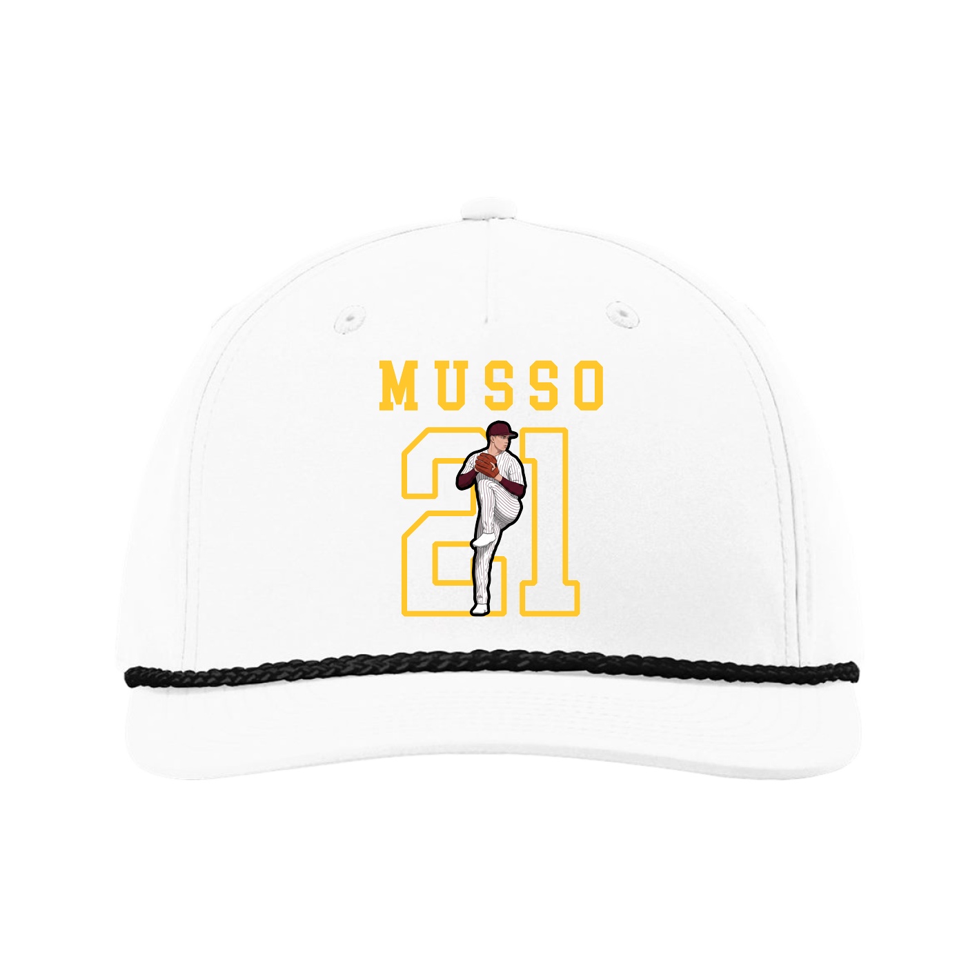 Five-Panel Classic Rope Cap — Shirsey in White