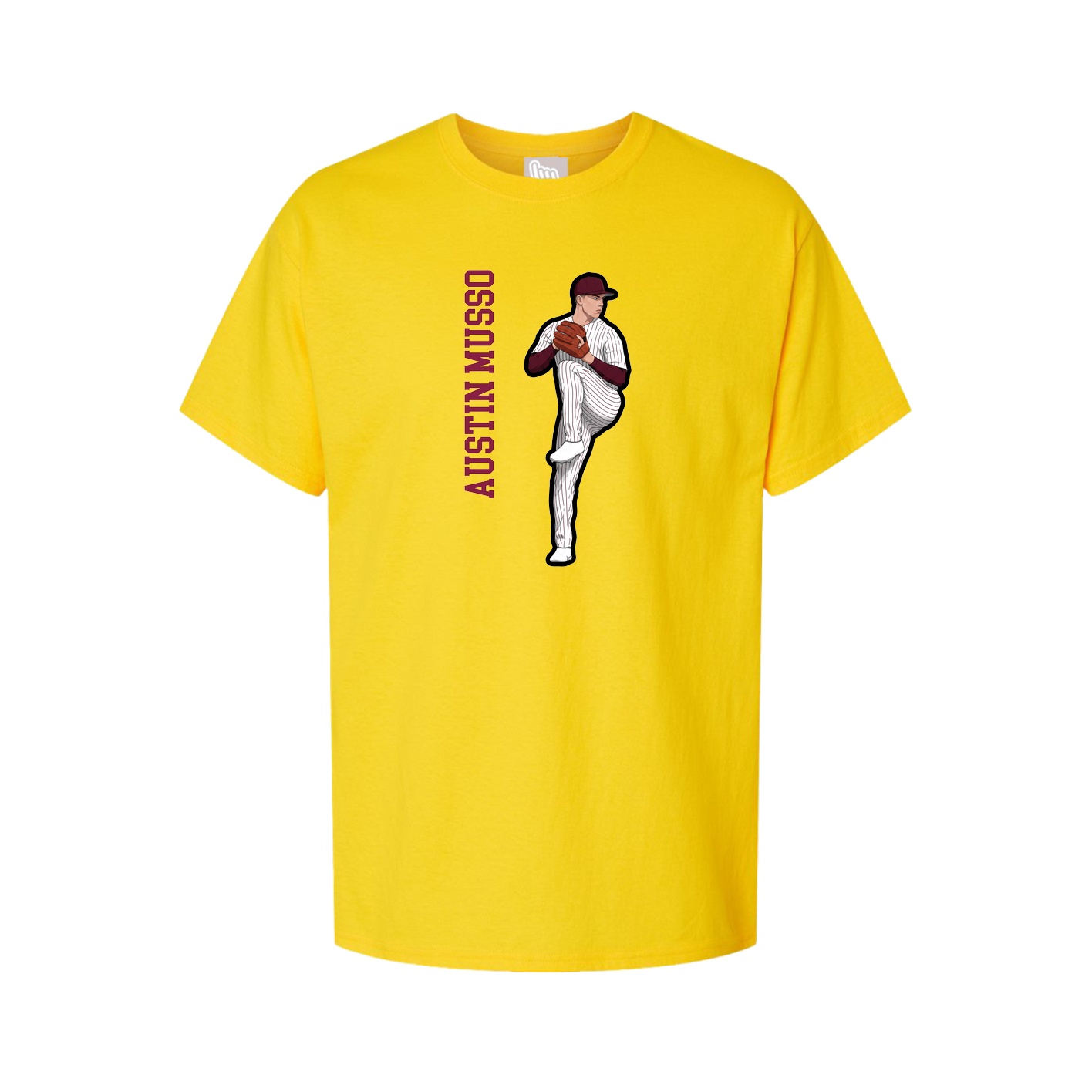 Tee — Name Vertical in Gold