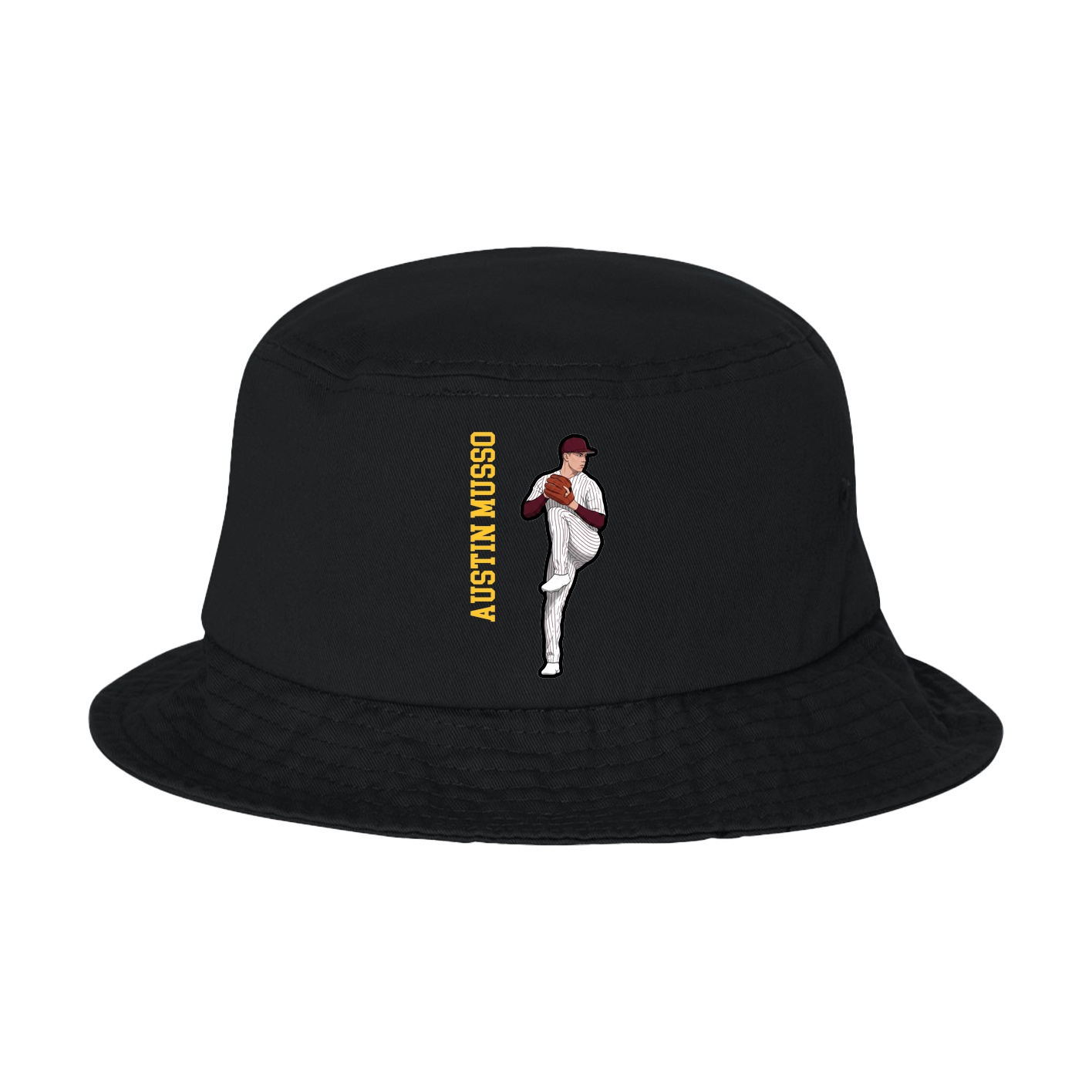 Bucket Cap — Name Vertical in Black