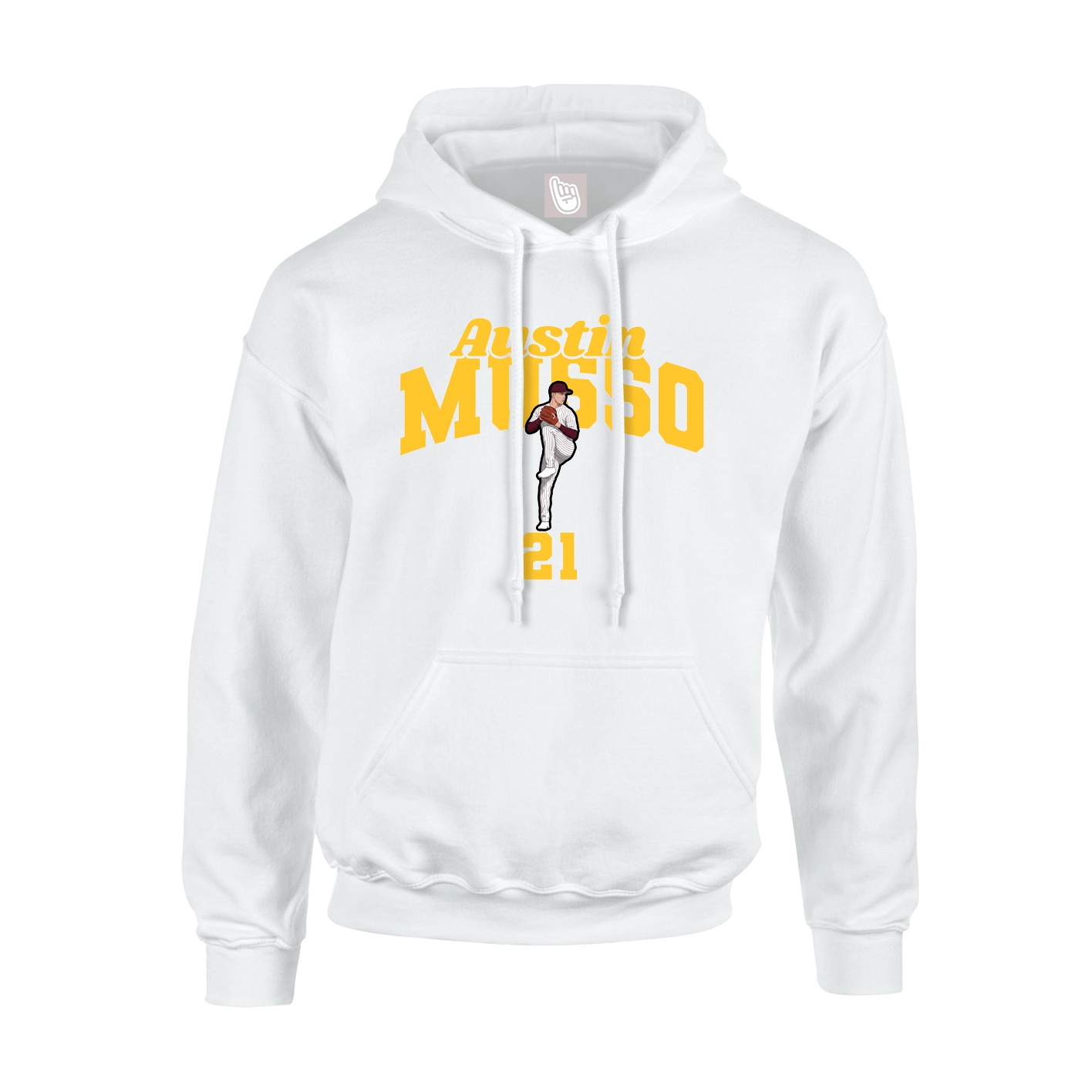 Hoodie — Signature Arch in White