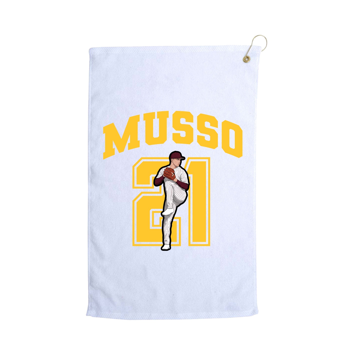 Golf Towel — Number in White