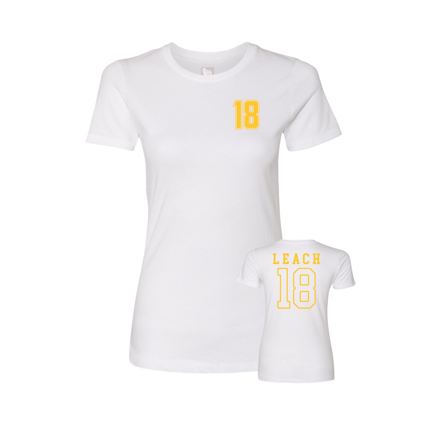 Fitted Women's Tee — Chest Back in White