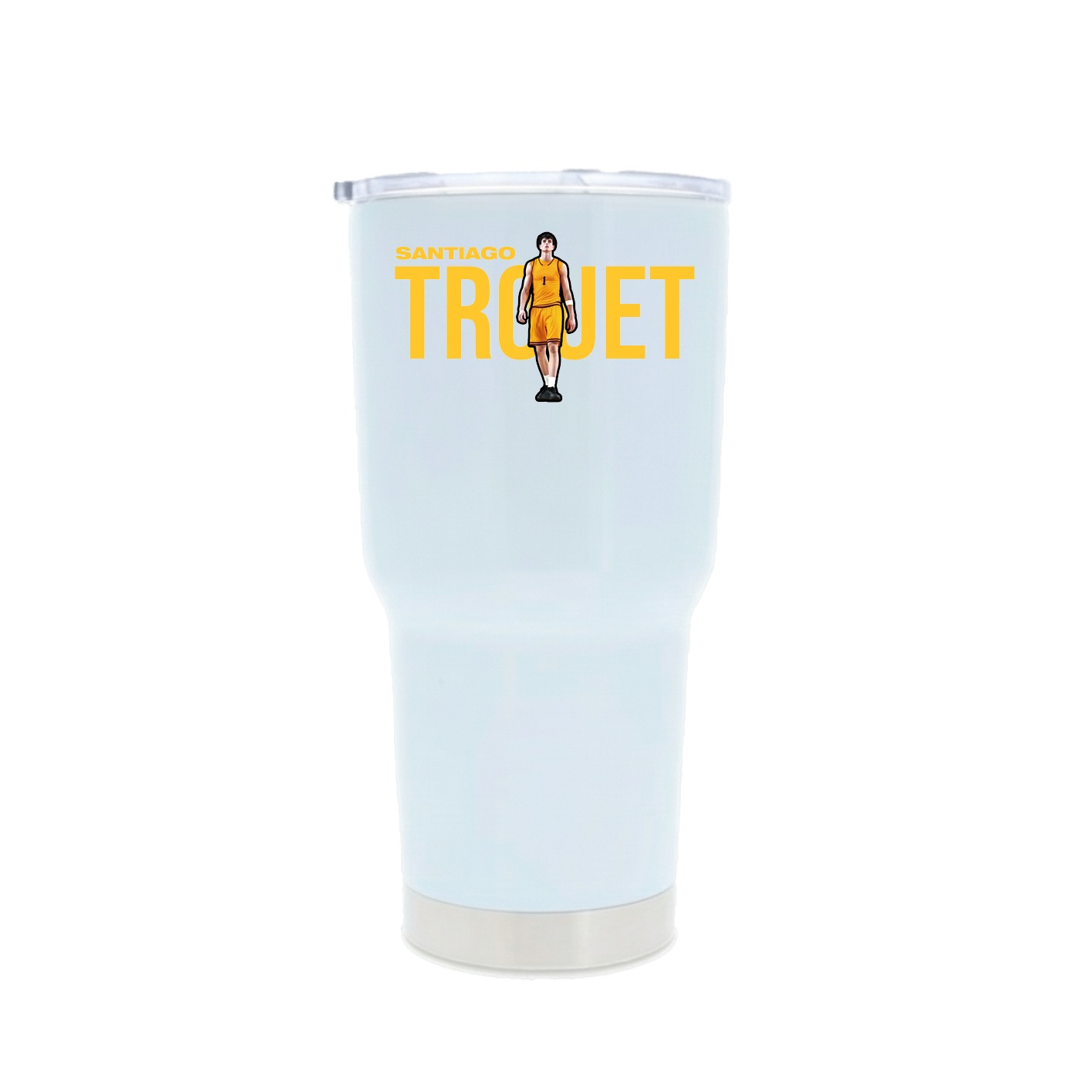 30oz Stainless Steel Tumbler — Player Name in White