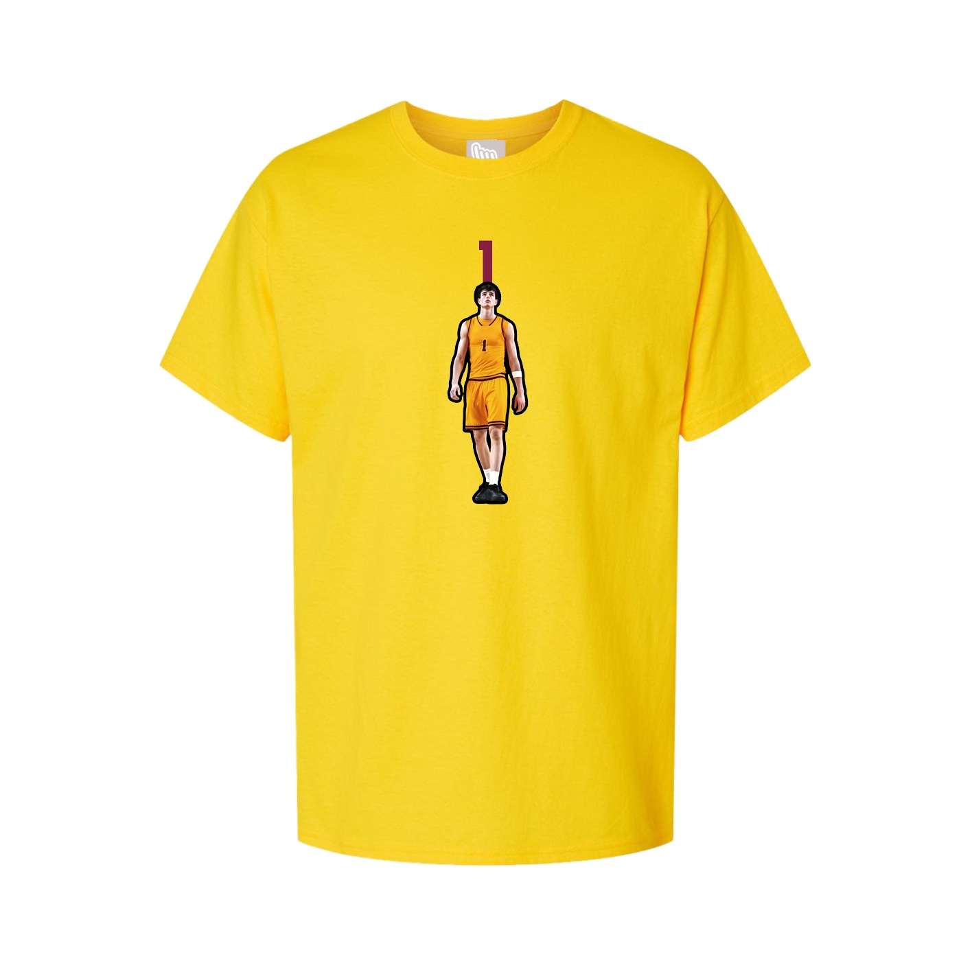 Youth Tee — Number Top in Gold