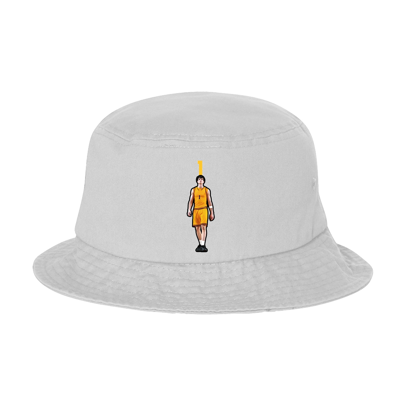 Bucket Cap — Number Top in White