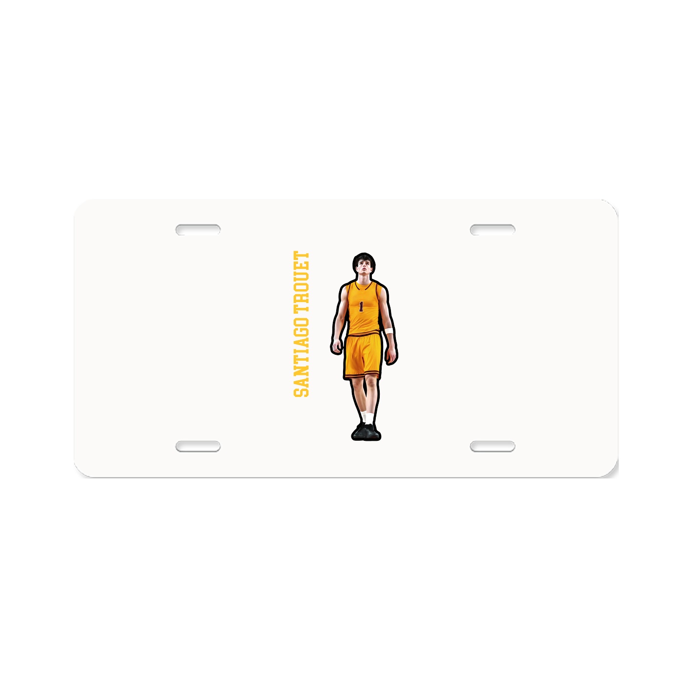 License Plate — Name Vertical in Classic