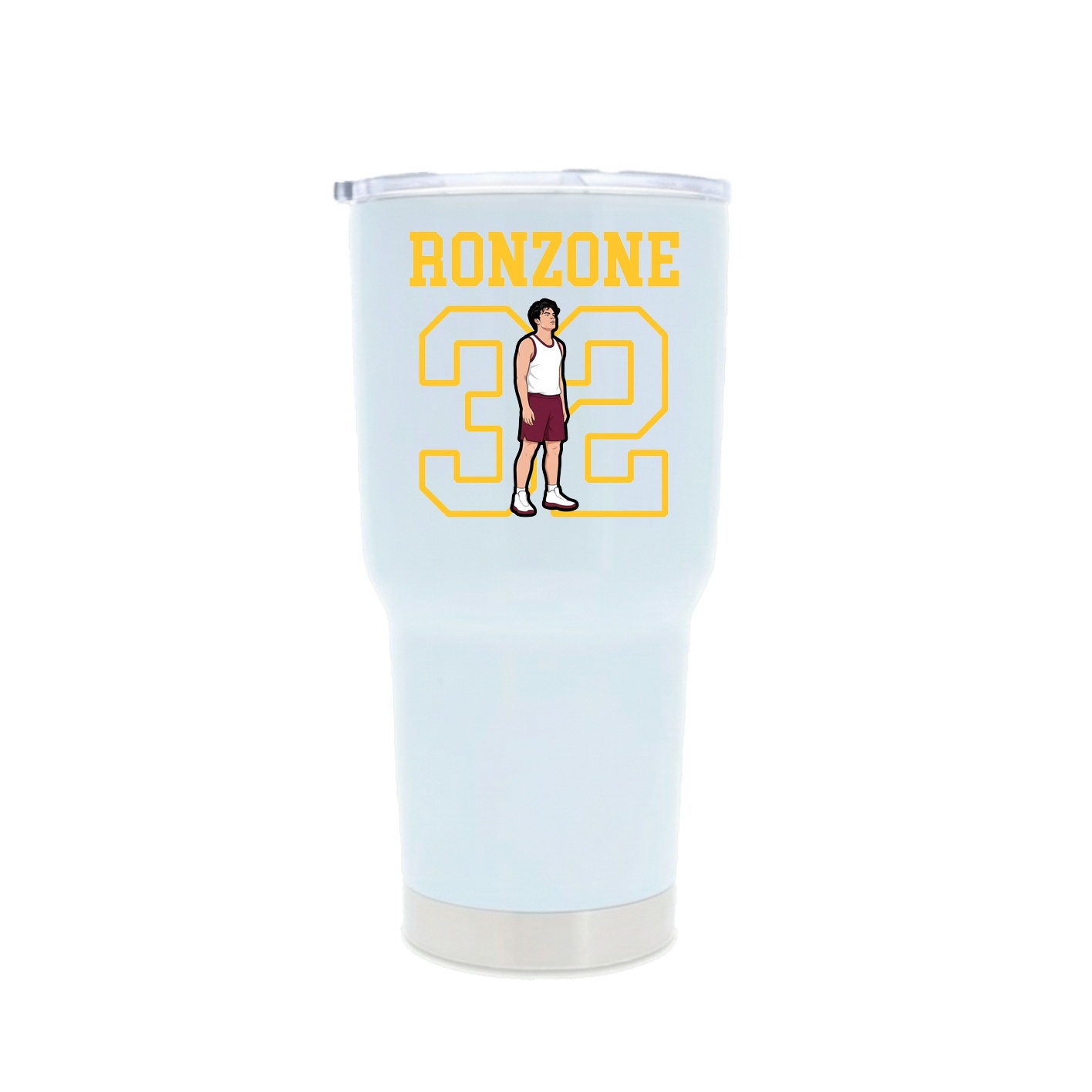30oz Stainless Steel Tumbler — Shirsey in White