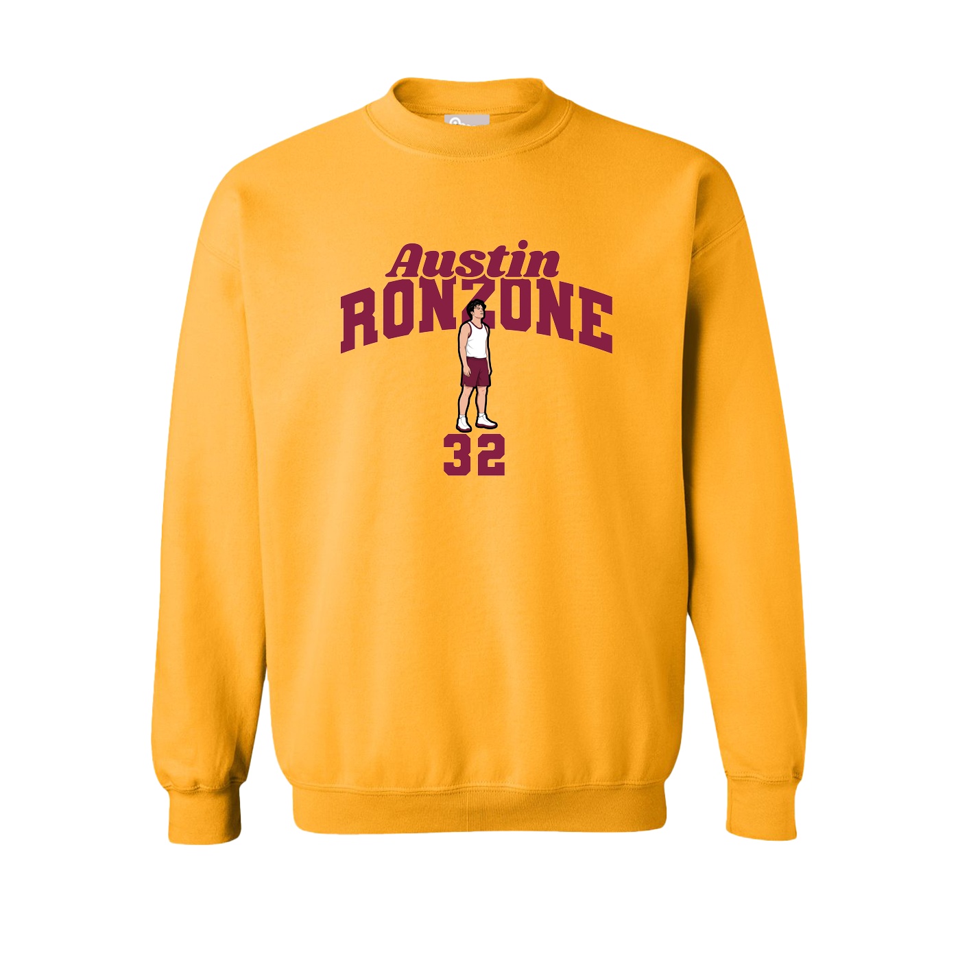 Fleece Crew — Signature Arch in Gold