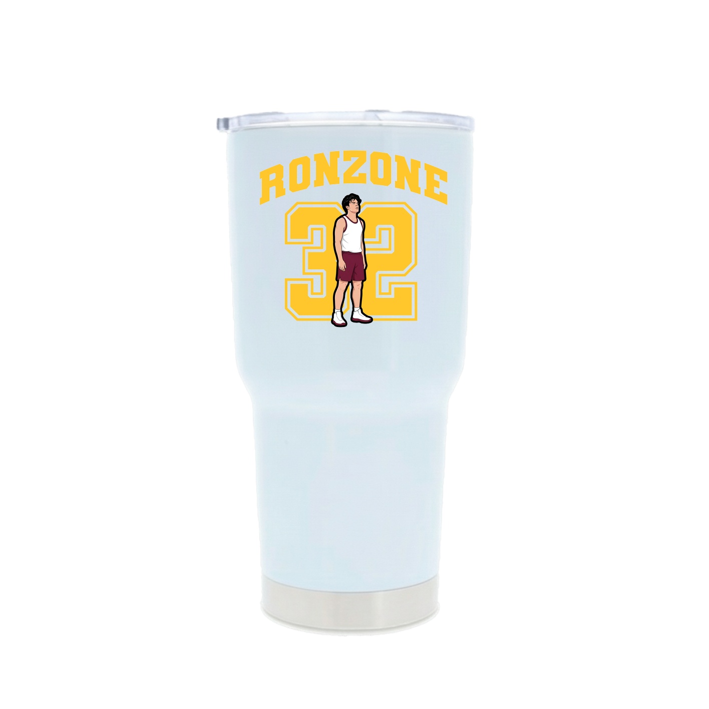 30oz Stainless Steel Tumbler — Number in White