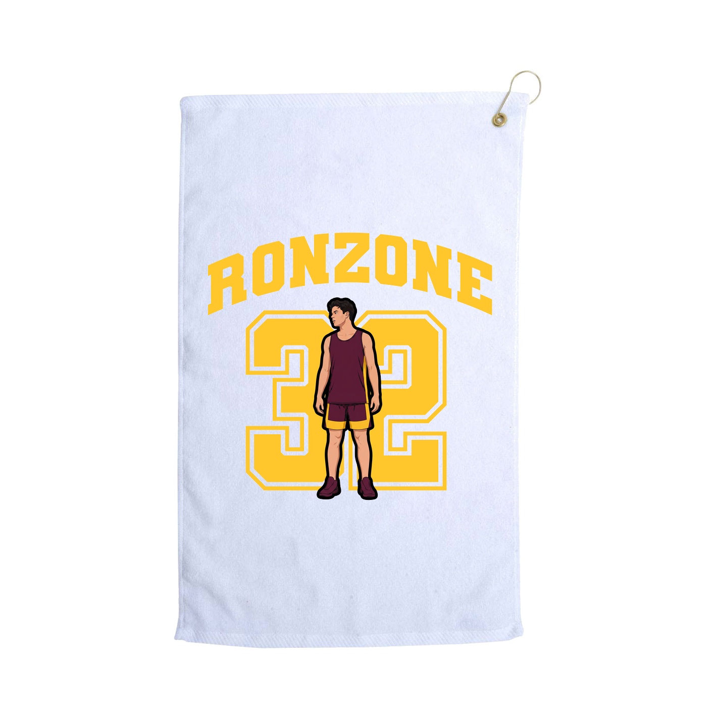 Golf Towel — Number in White