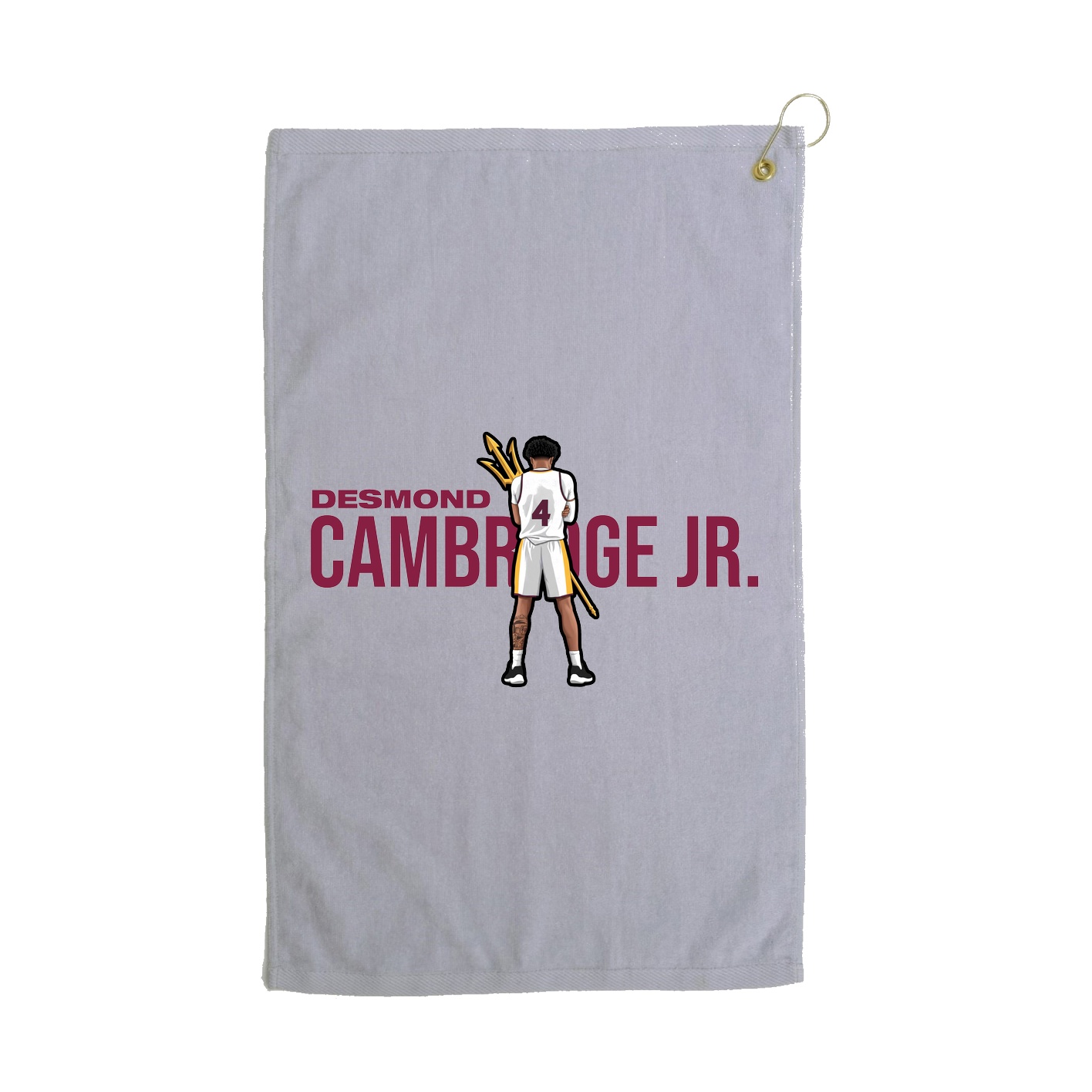 Golf Towel — Player Name in Grey