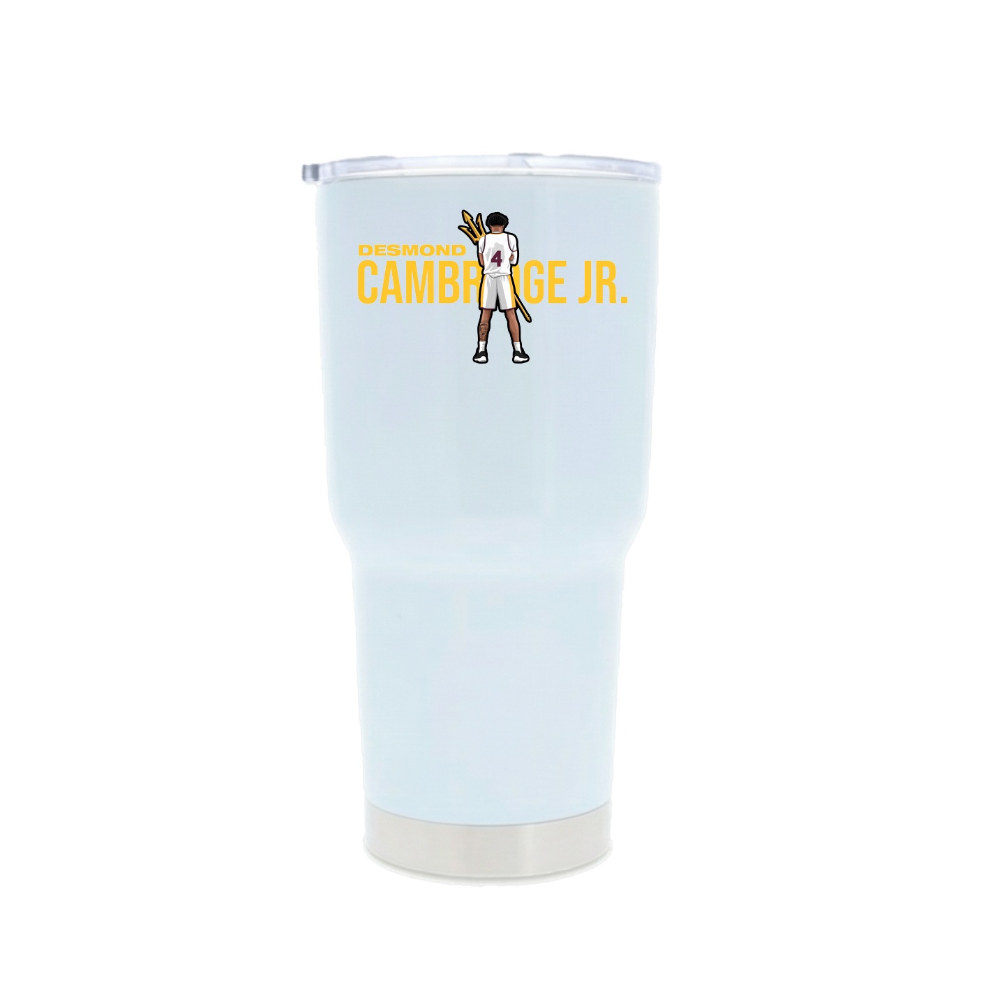 30oz Stainless Steel Tumbler — Player Name in White