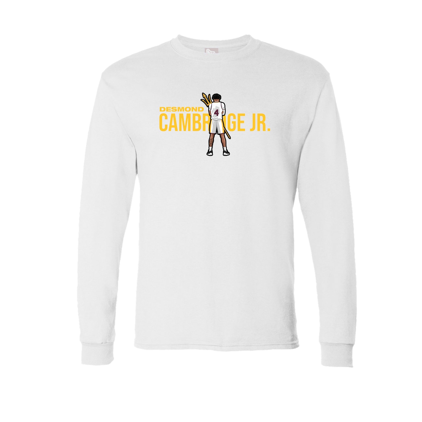 Long Sleeve Tee — Player Name in White