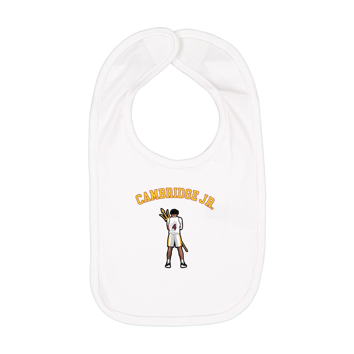 Infant Bib — Shirsey Arch in White