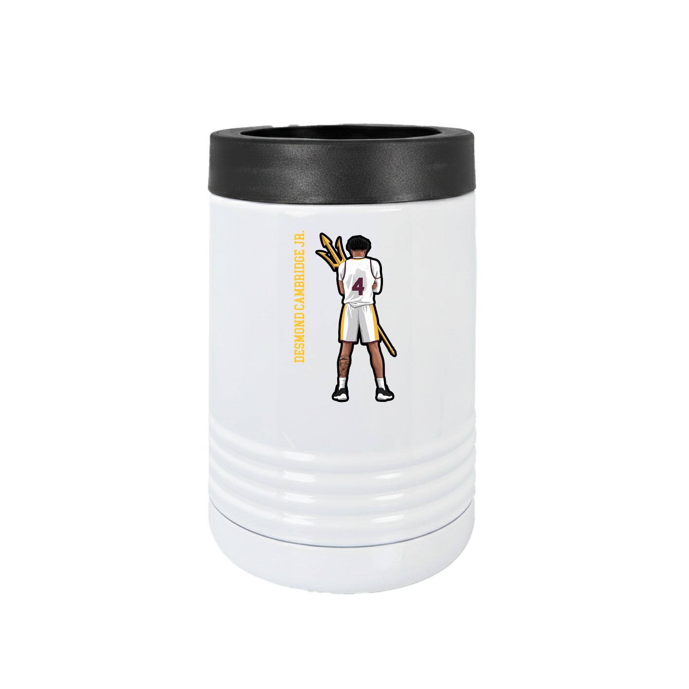 Beverage Holder — Name Vertical in White