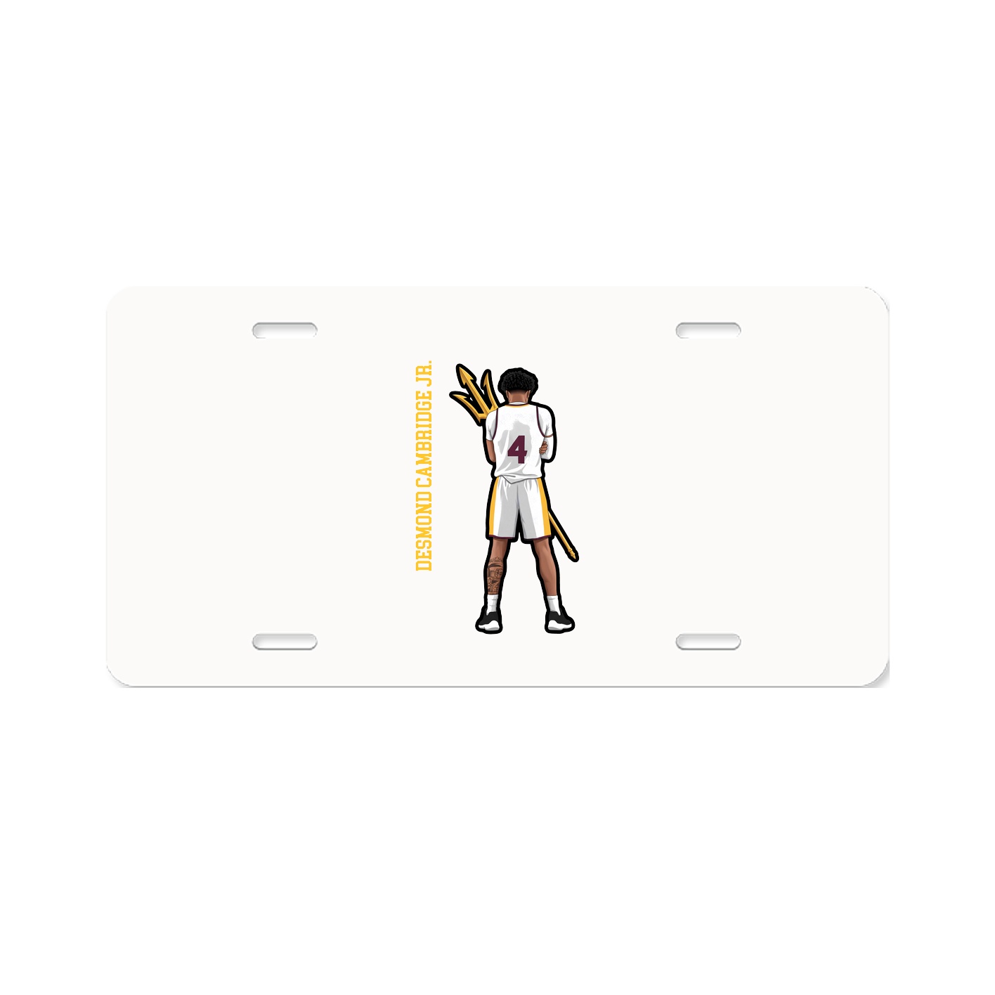 License Plate — Name Vertical in Classic