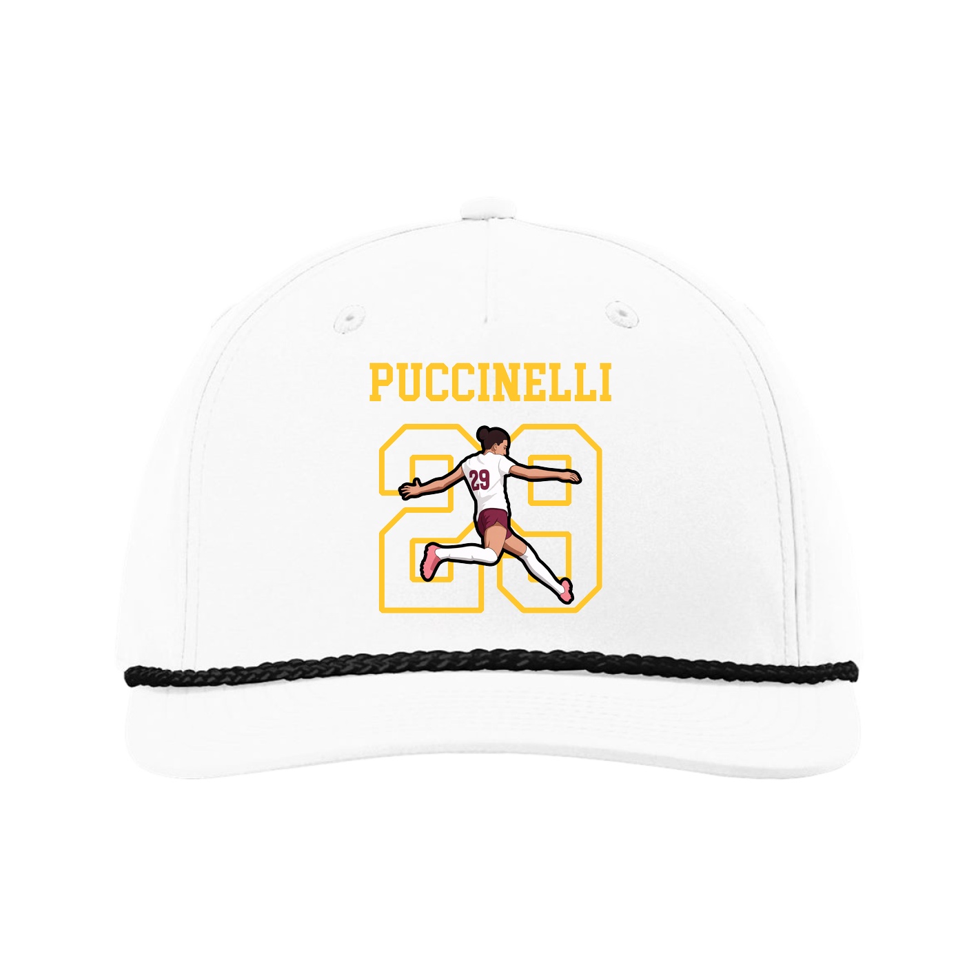 Five-Panel Classic Rope Cap — Shirsey in White