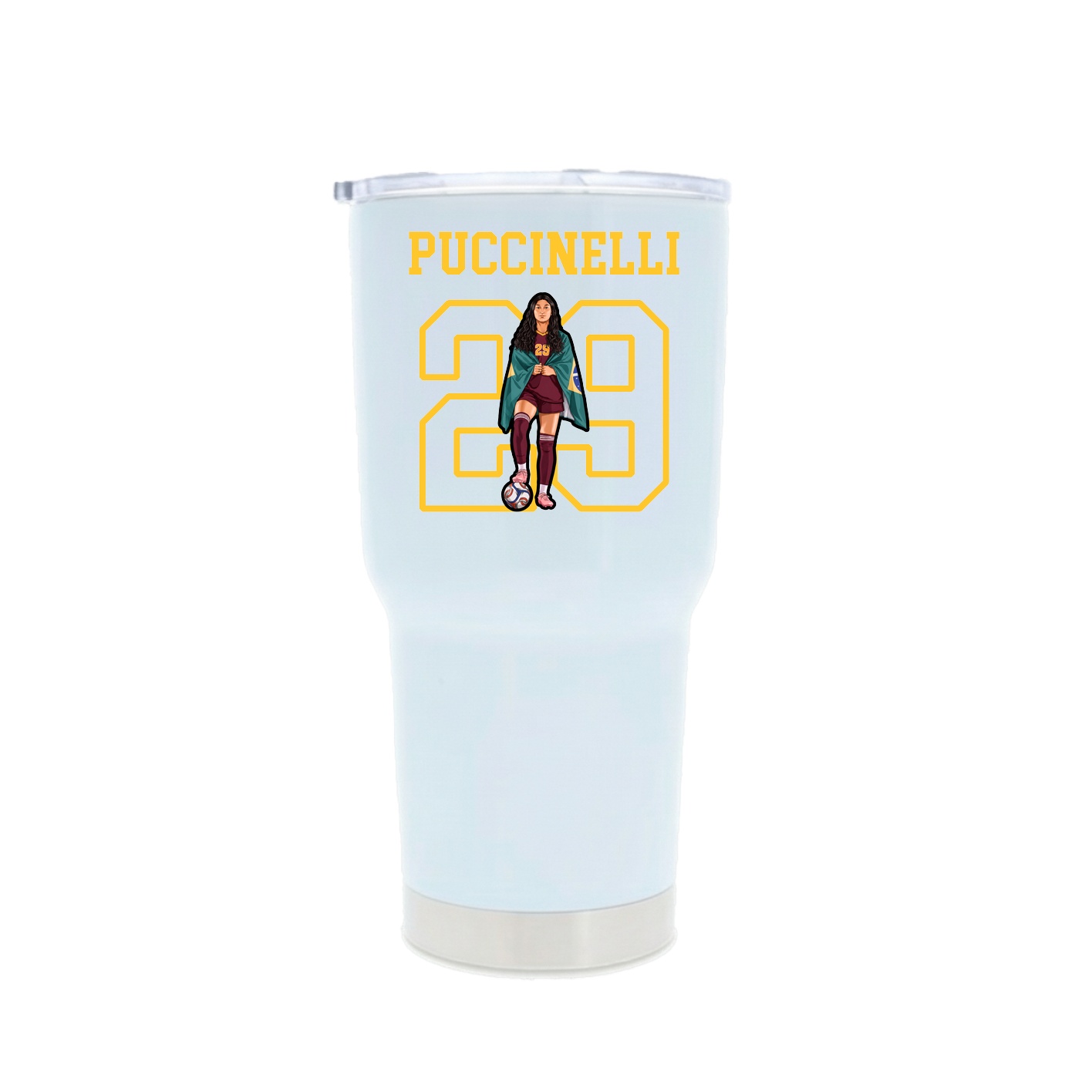30oz Stainless Steel Tumbler — Shirsey in White