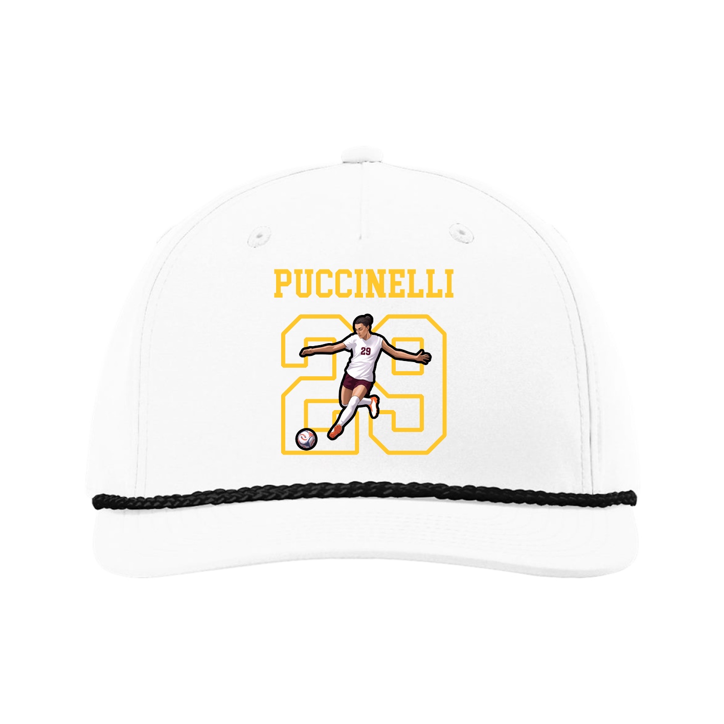 Five-Panel Classic Rope Cap — Shirsey in White