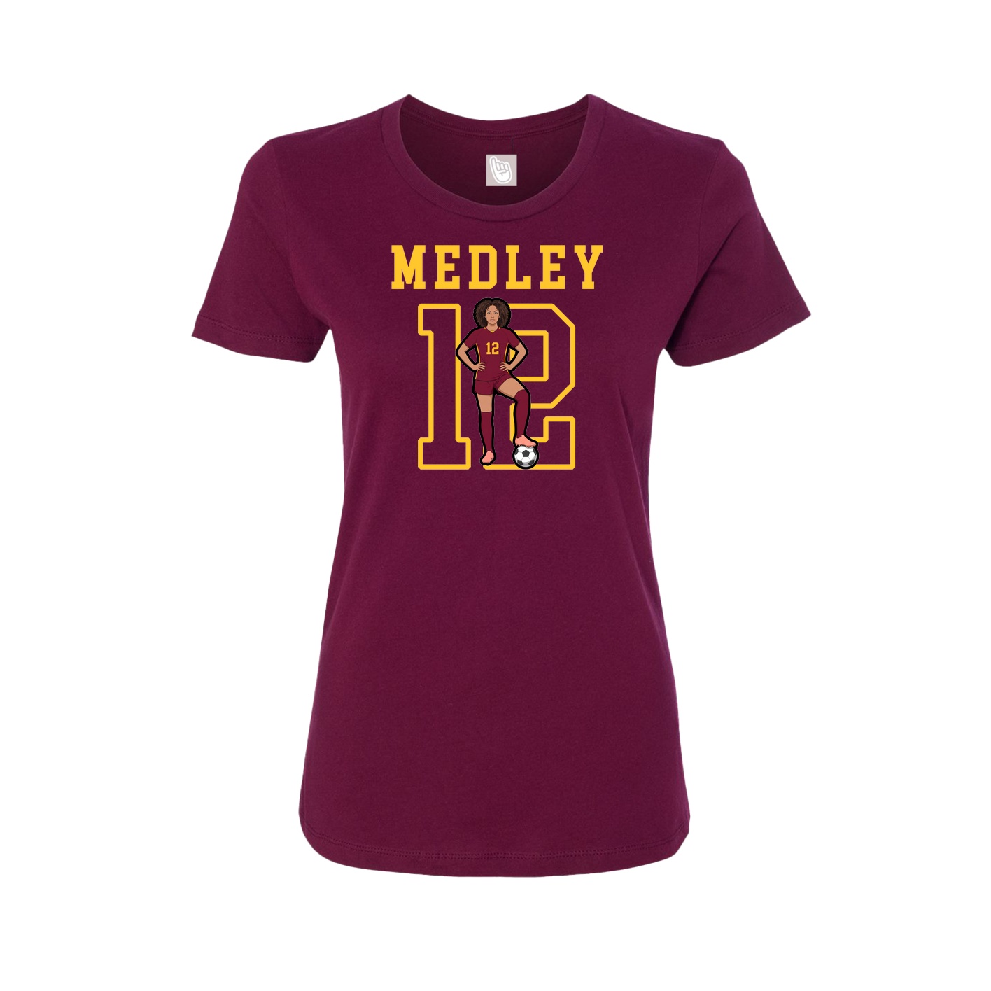 Fitted Women's Tee — Shirsey in Maroon