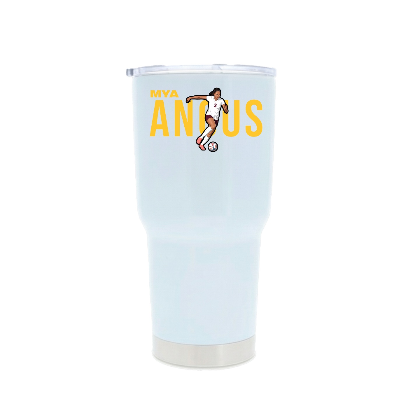 30oz Stainless Steel Tumbler — Player Name in White