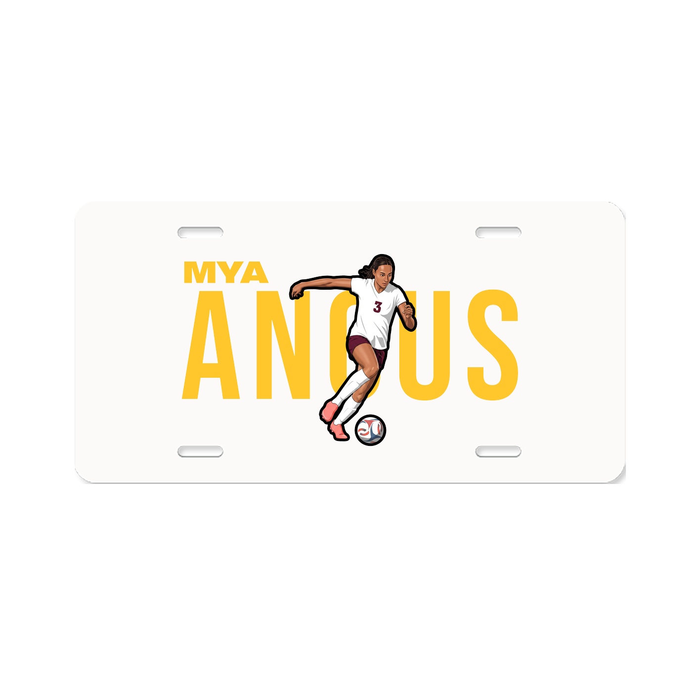 License Plate — Player Name in Classic
