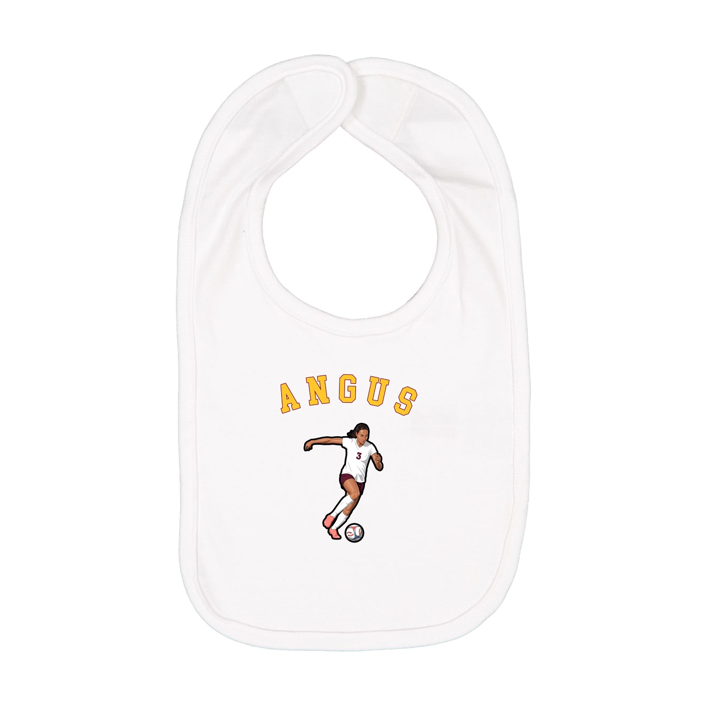 Infant Bib — Shirsey Arch in White