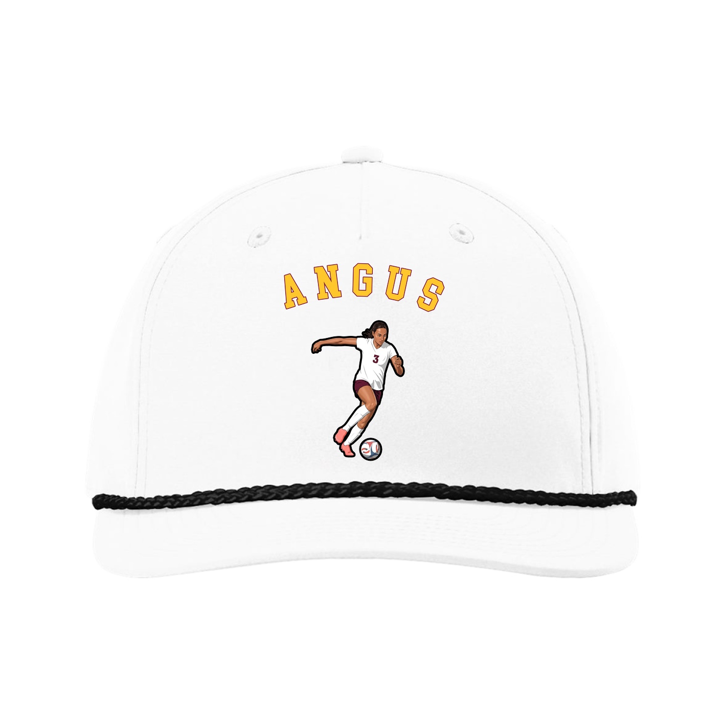 Five-Panel Classic Rope Cap — Shirsey Arch in White