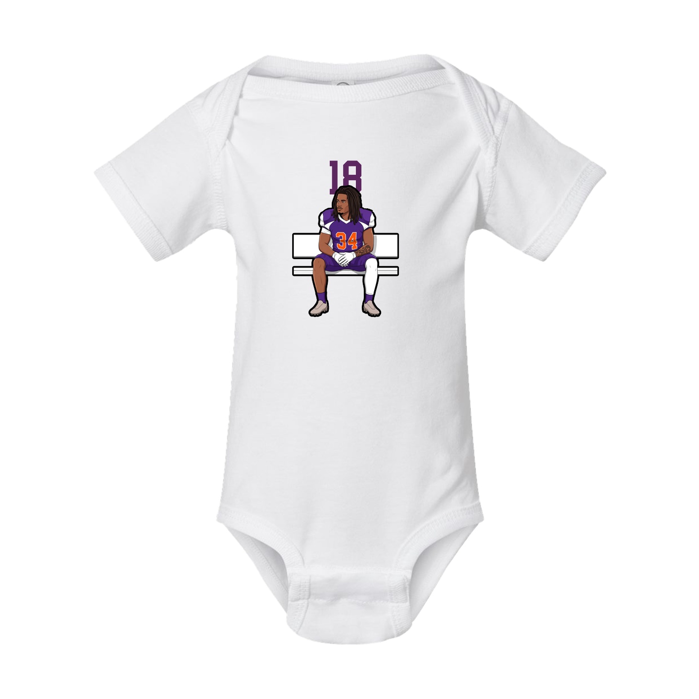 Baby Onesie — Number Top in White
