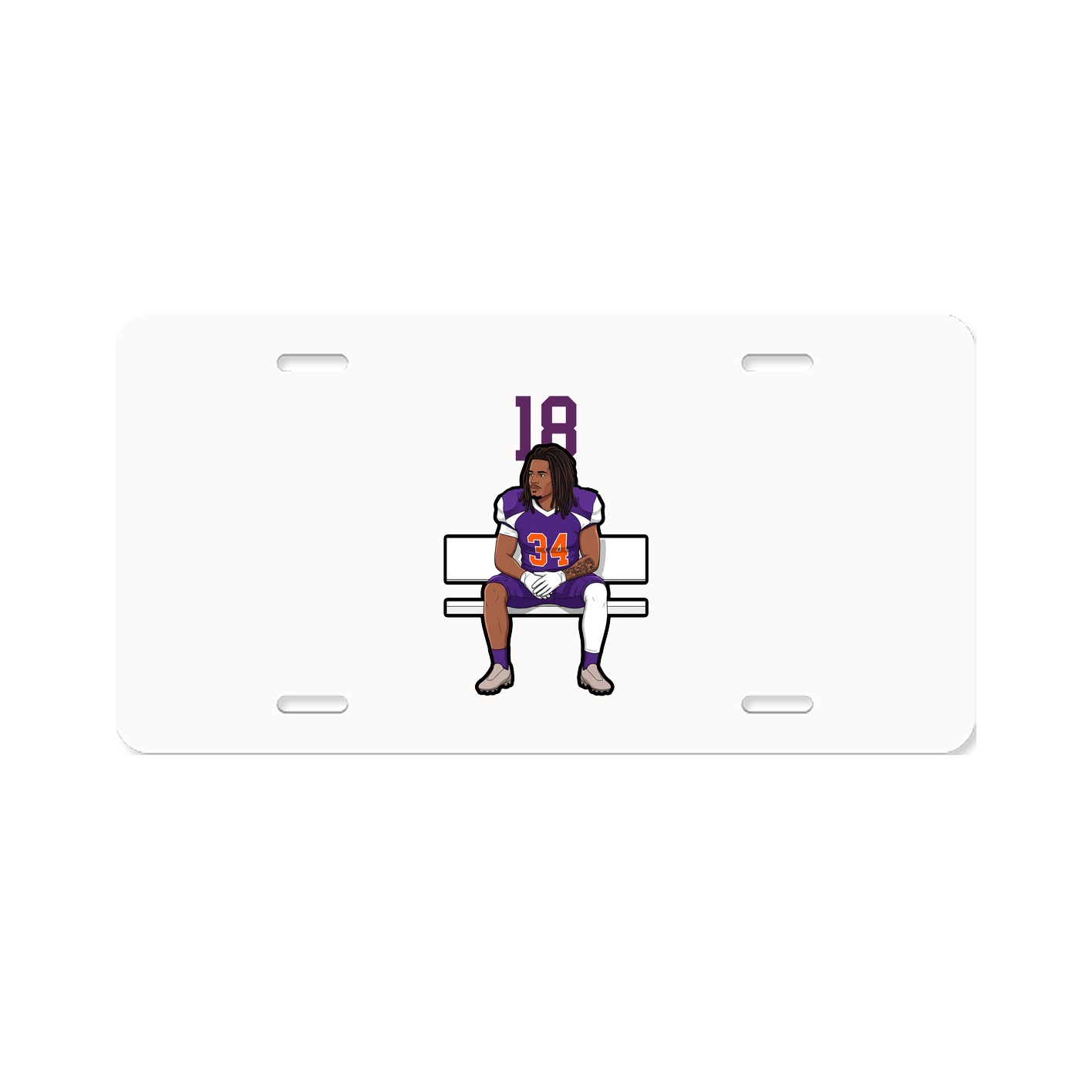 License Plate — Number Top in Classic