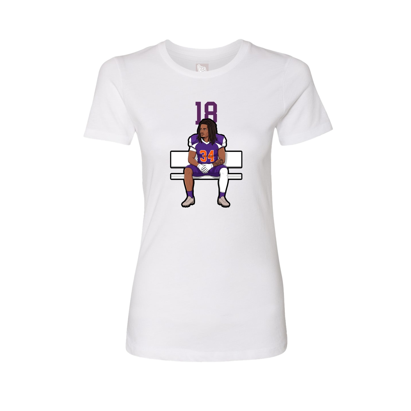 Womens Tee — Number Top in White
