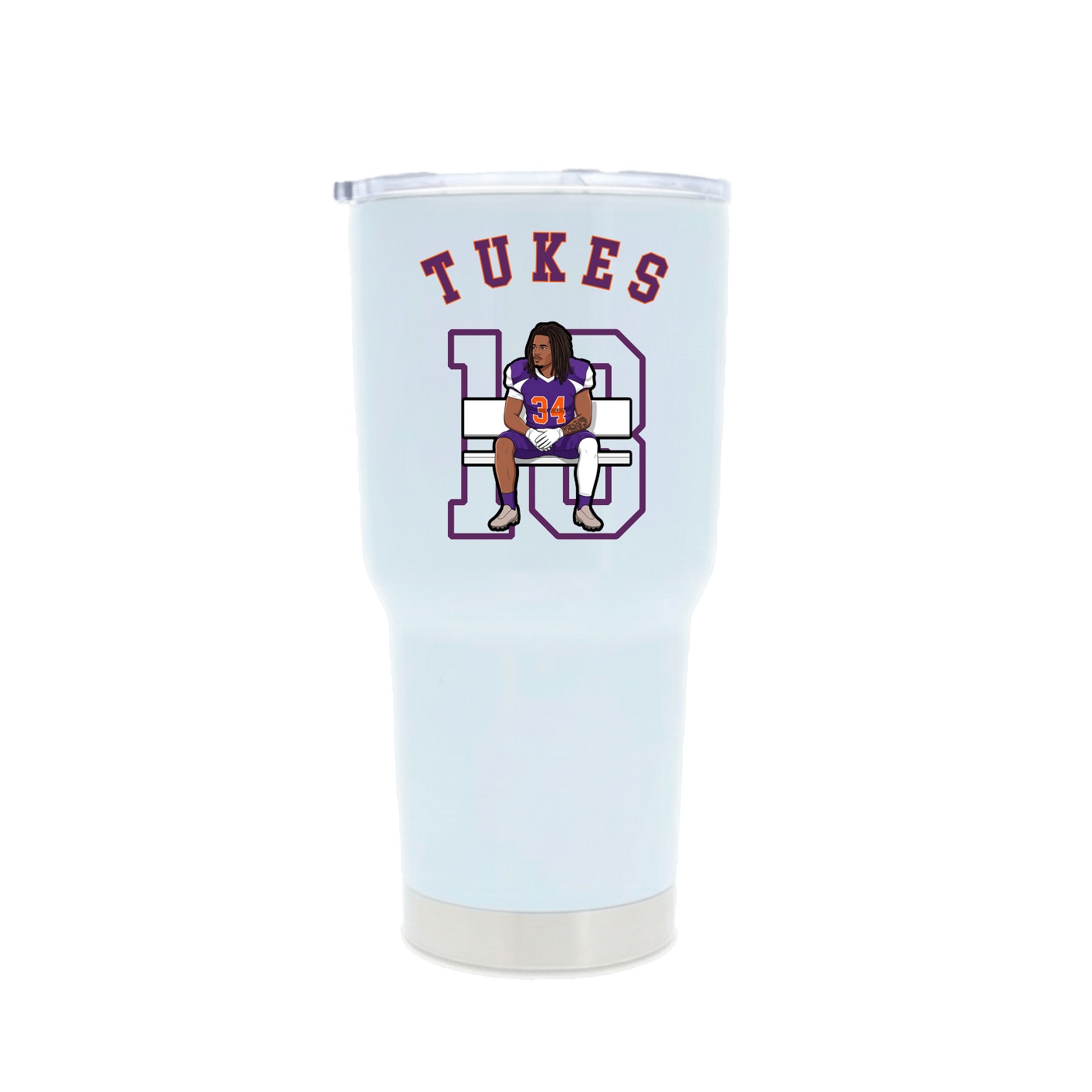 30oz Stainless Steel Tumbler — Shirsey Arch in White