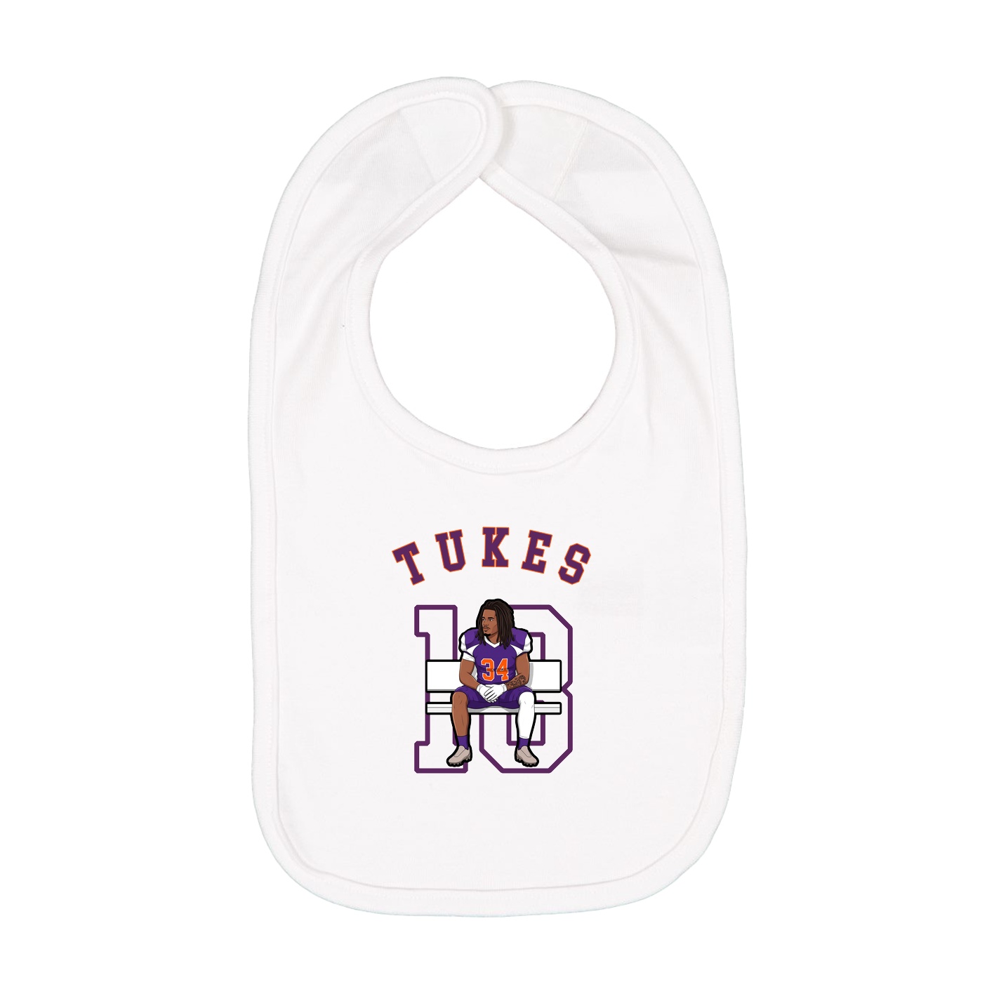Infant Bib — Shirsey Arch in White