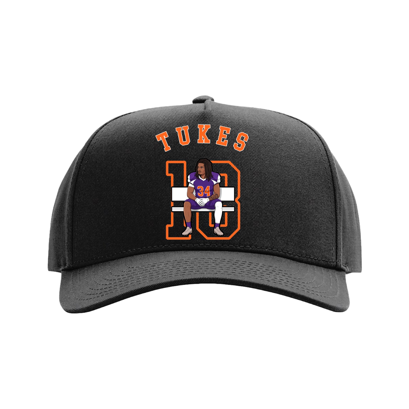 Full Fabric Five-Panel Champ Cap — Shirsey Arch in Black