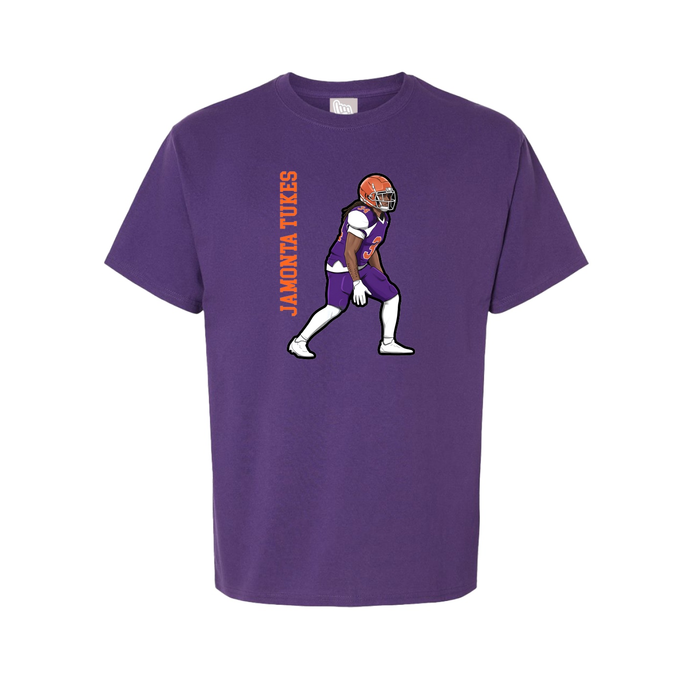 Youth Tee — Name Vertical in Purple