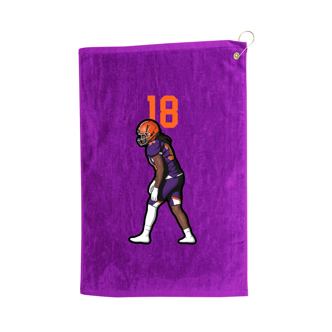 Golf Towel — Number Top in Purple