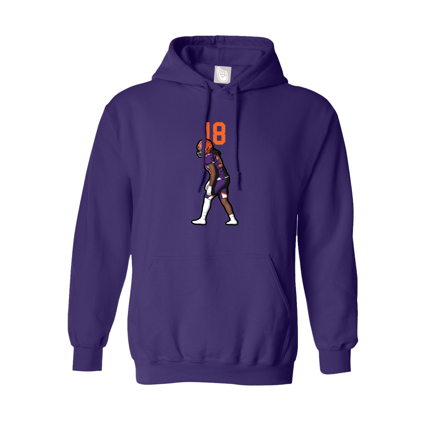 Hoodie — Number Top in Purple