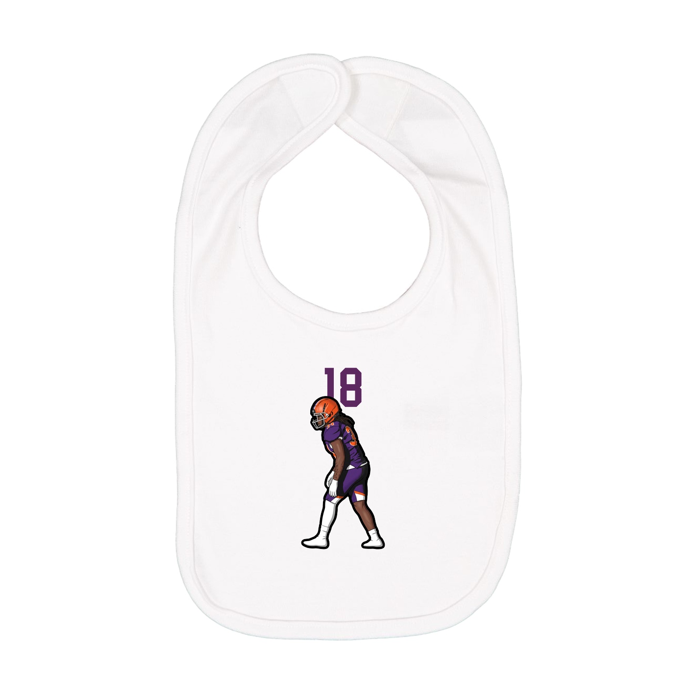 Infant Bib — Number Top in White