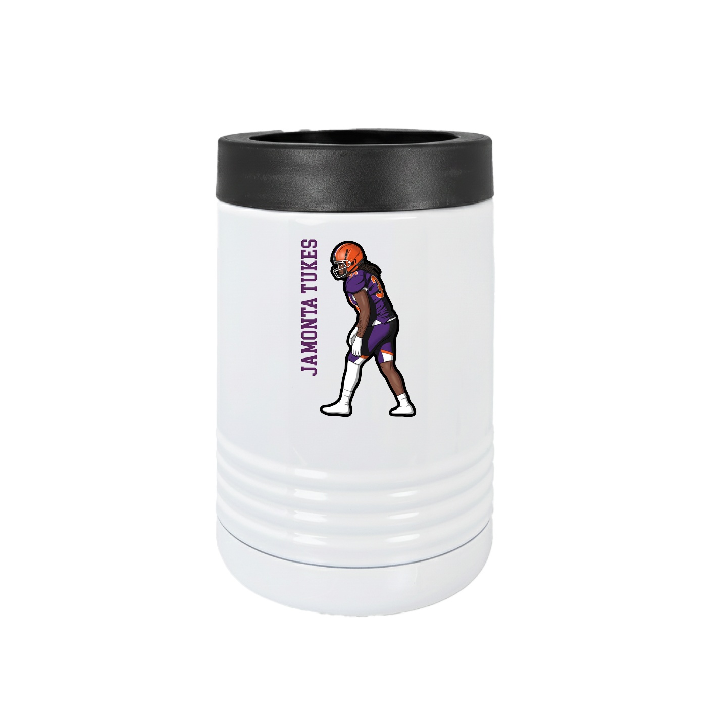 Beverage Holder — Name Vertical in White