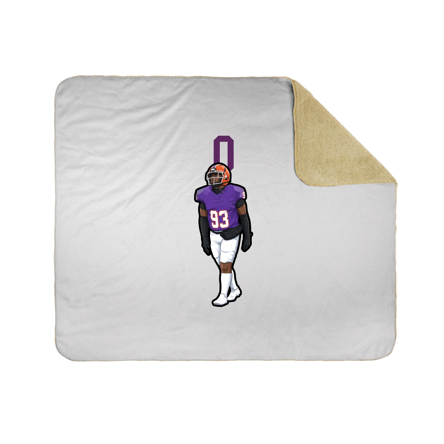 Throw Blanket — Number Top in White