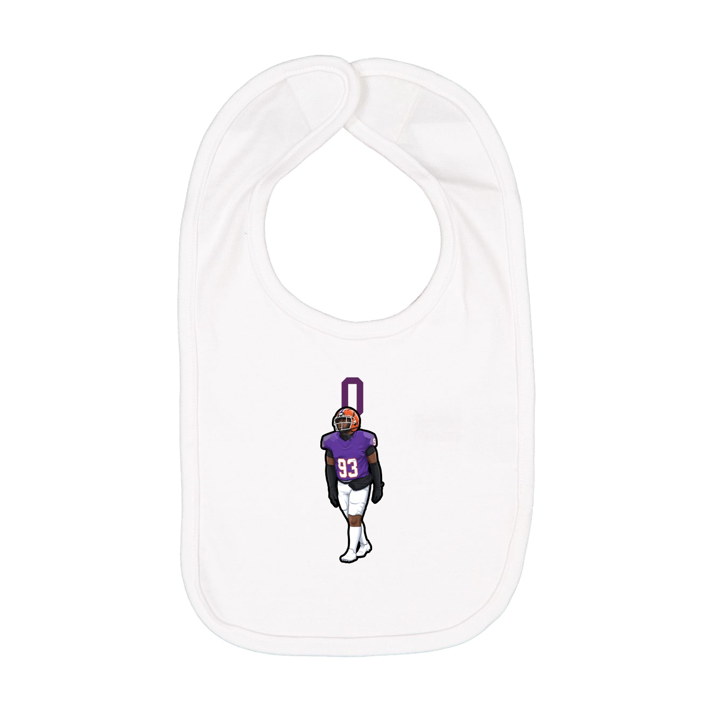 Infant Bib — Number Top in White