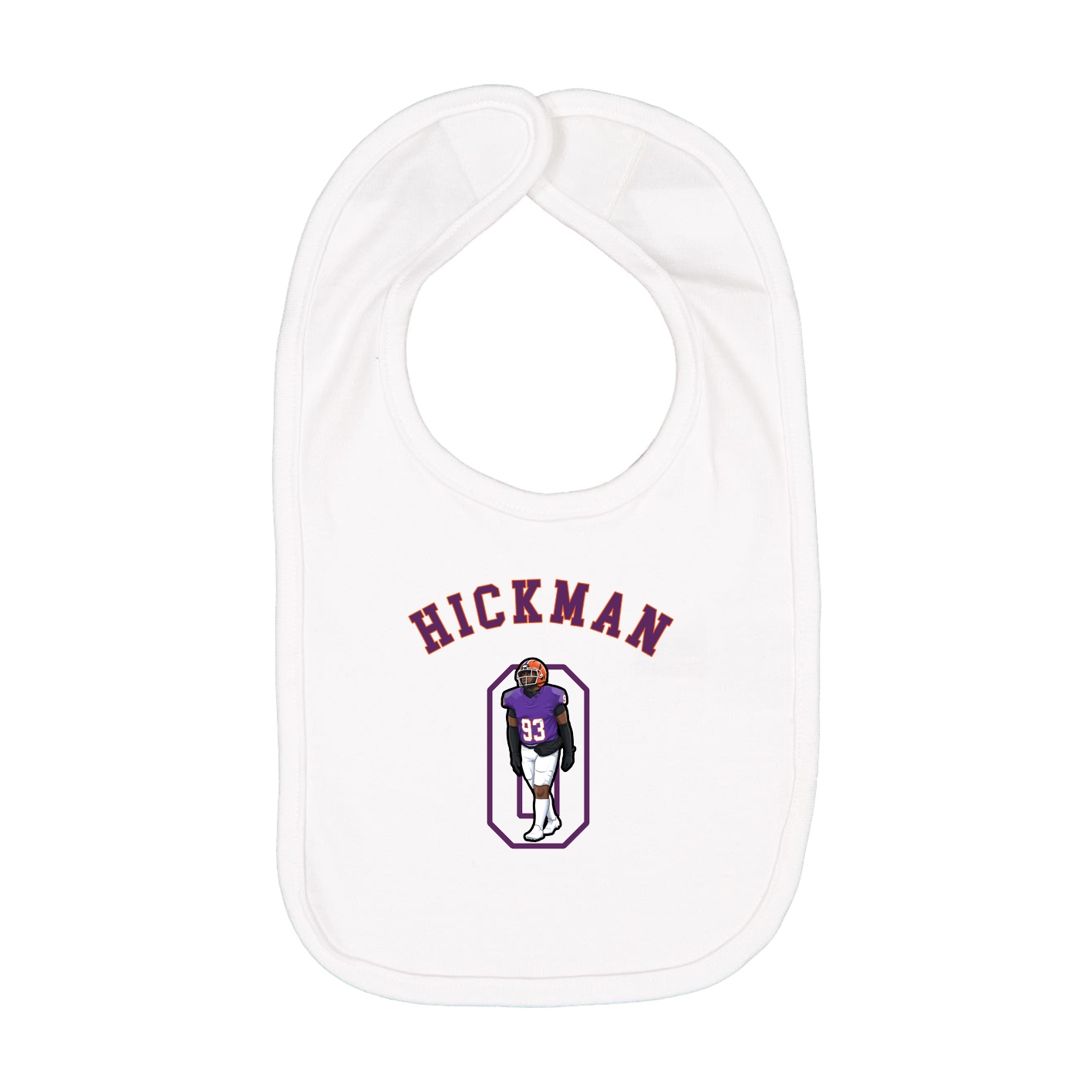 Infant Bib — Shirsey Arch in White