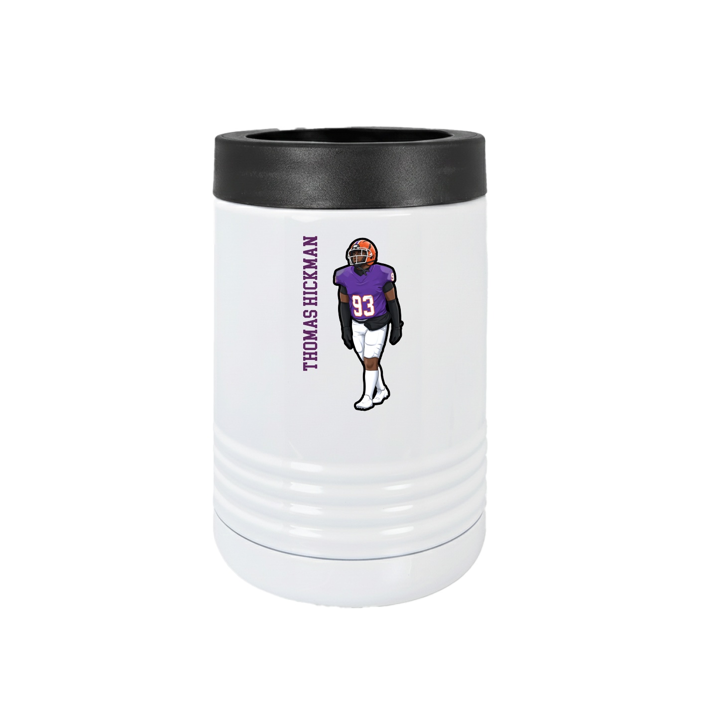Beverage Holder — Name Vertical in White
