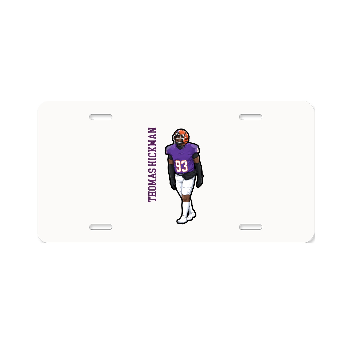 License Plate — Name Vertical in Classic