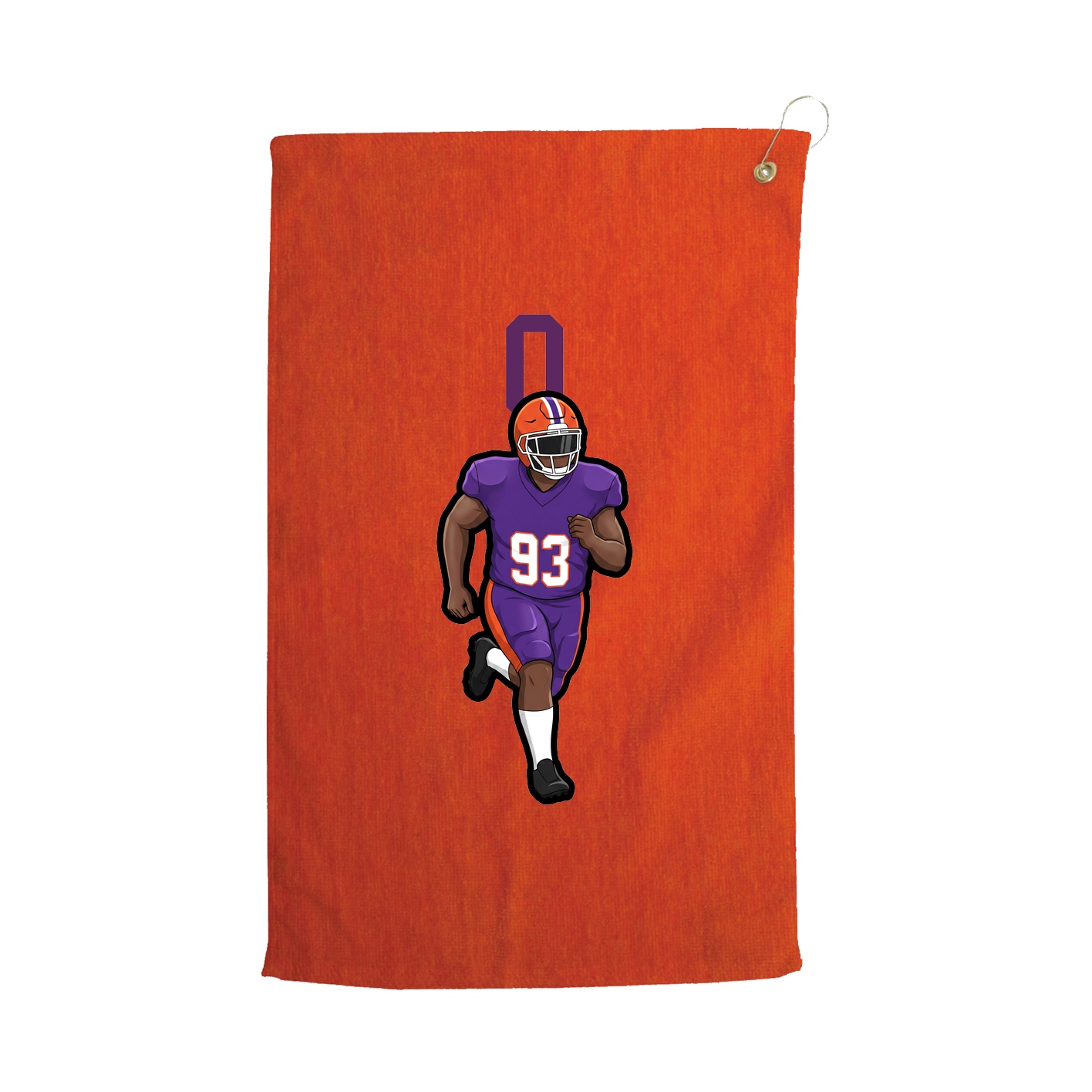 Golf Towel — Number Top in Orange