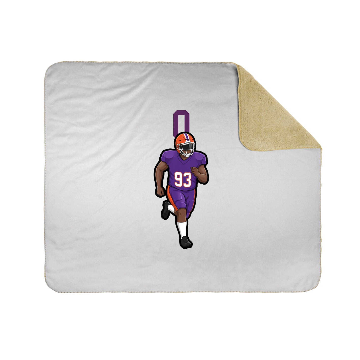 Throw Blanket — Number Top in White