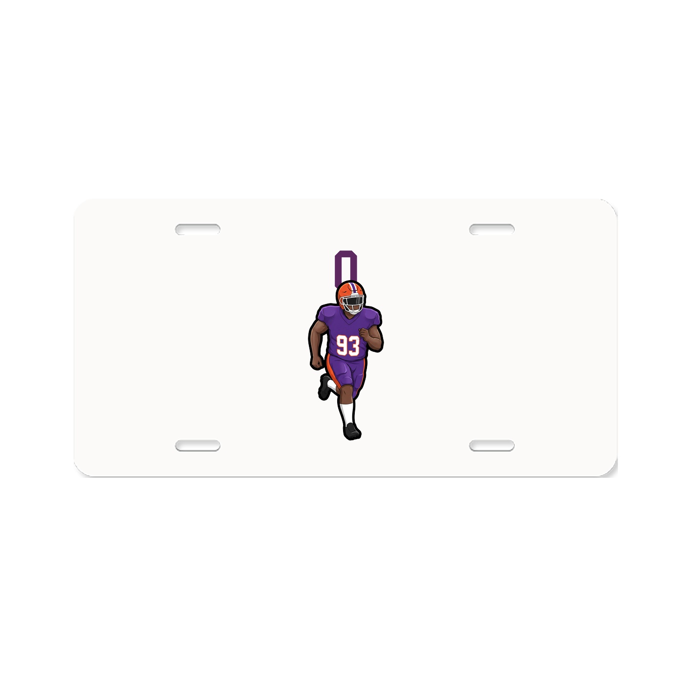 License Plate — Number Top in Classic