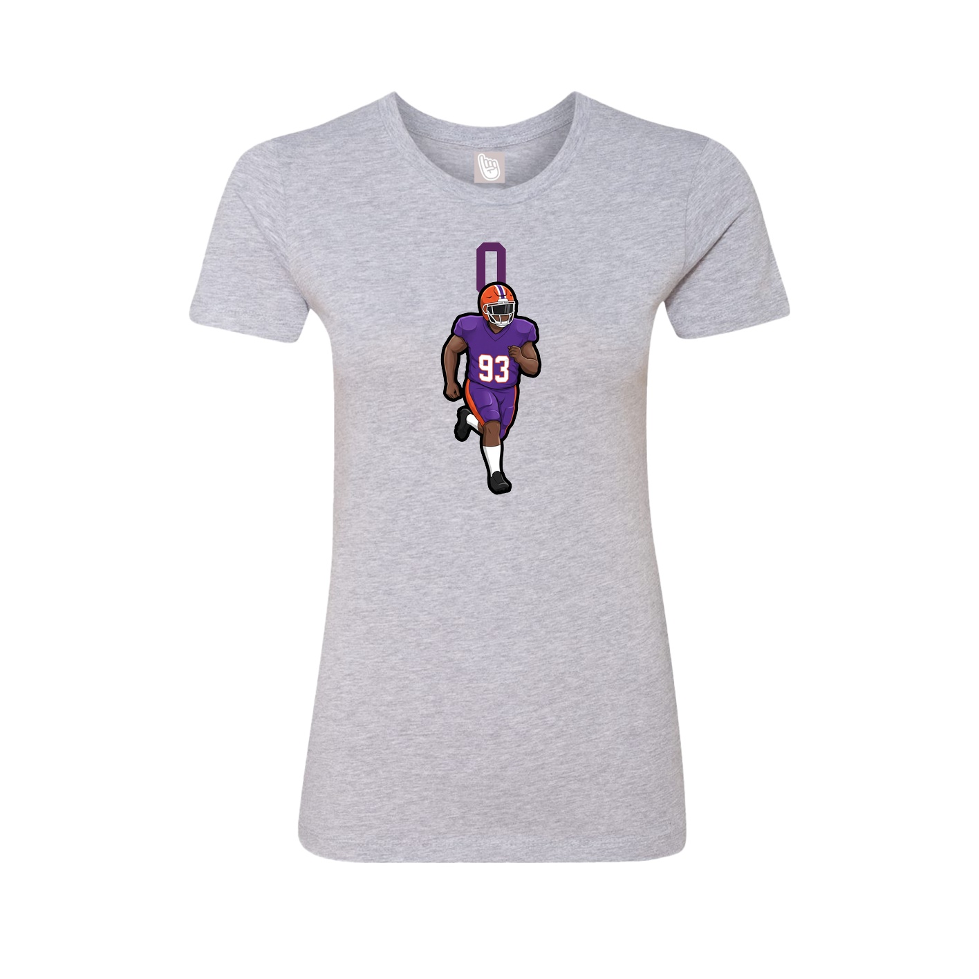 Fitted Women's Tee — Number Top in Grey