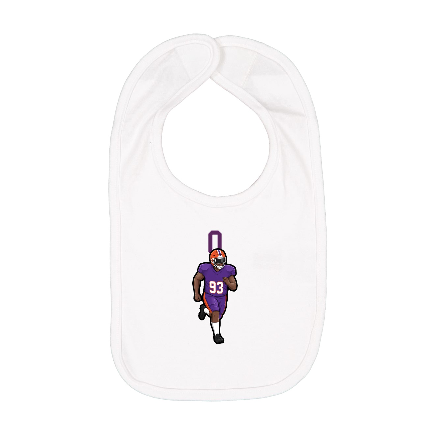 Infant Bib — Number Top in White