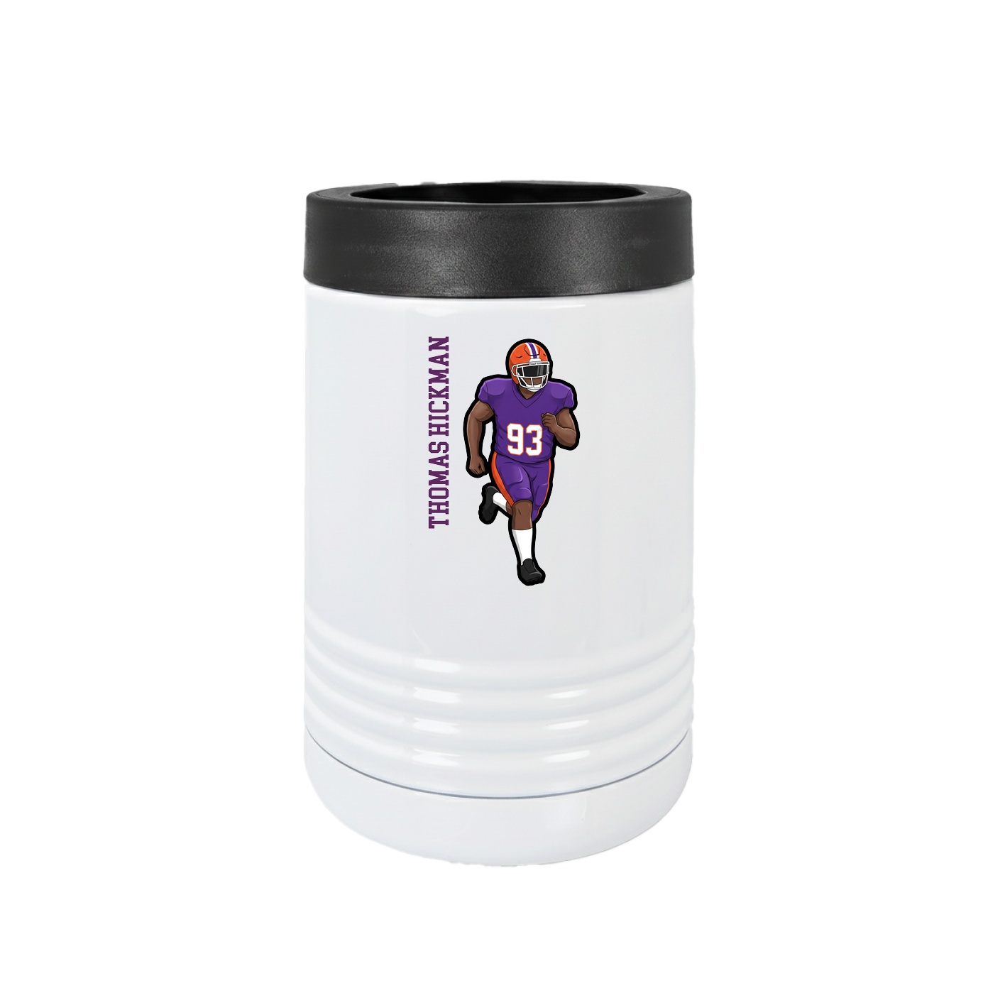 Beverage Holder — Name Vertical in White
